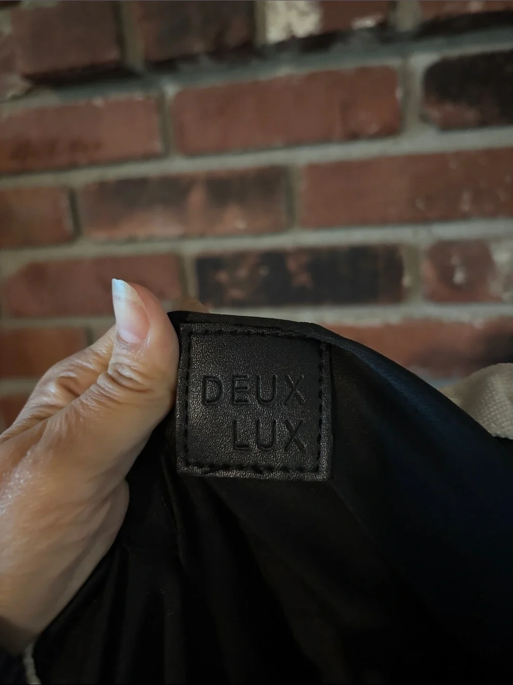 Deux Lux Demi Two-Tone Cream and Black Mini Backpack